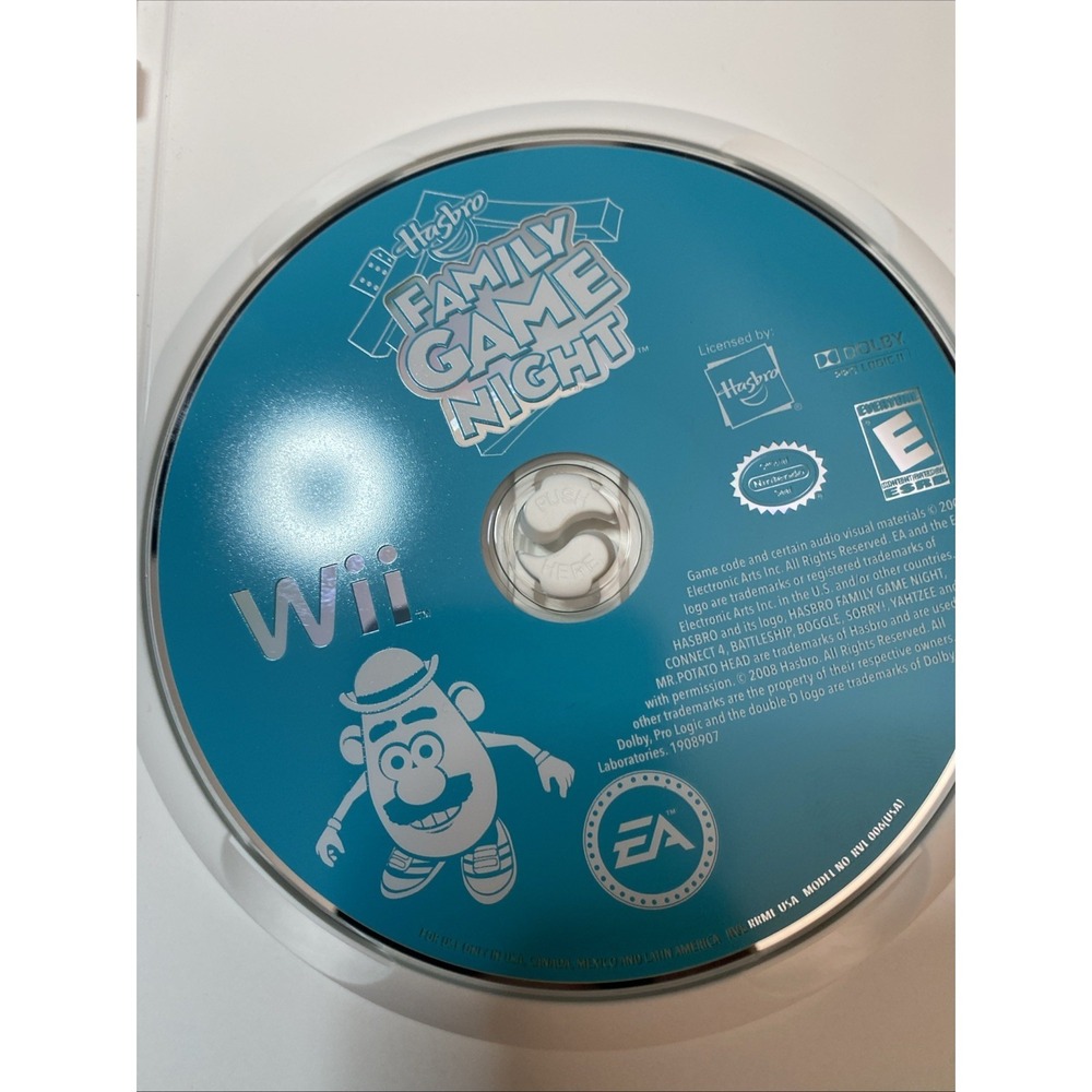 Hasbro Family Game Night (Nintendo Wii, 2008) - TESTED, COMPLETE - Picture 3 of 5